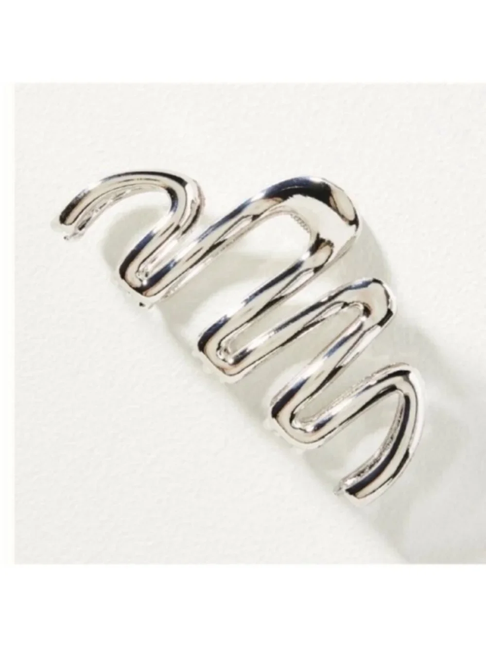 New! Anthropologie Silver Squiggle Claw Clip NWOT